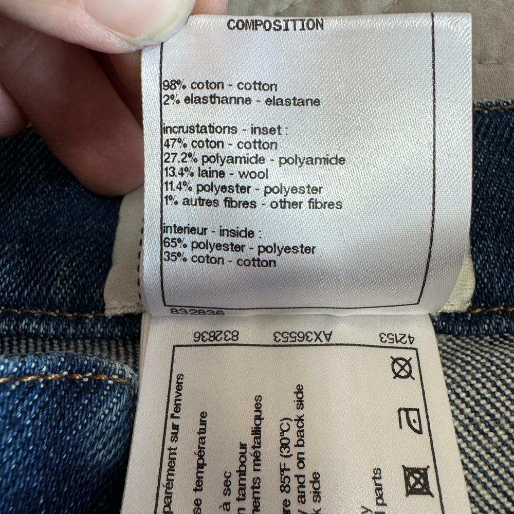 CHANEL Blue Straight Leg Jeans with Braided Detail 2019 Collection size 42 - Picture 9 of 17
